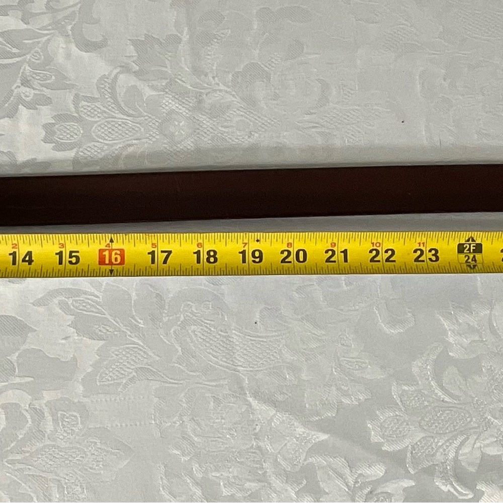 Ralph Lauren Polo Mens Reddish Brown Leather Belt 37 Inches Length Made In Italy - Picture 2 of 7